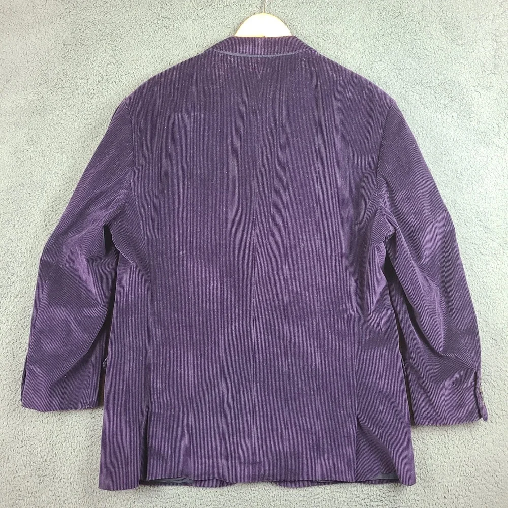 Ralph Lauren Purple Label Mens 46R Purple Corduroy Cashmere Blend Blazer Italy